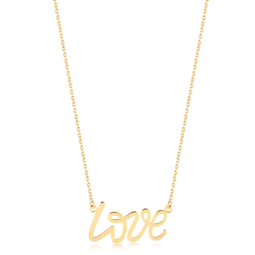 Gargantilha Love Folheada a Ouro 18k