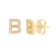 Brinco Letras Cravejado de Zircônia Folheado a Ouro 18K