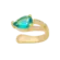 Brinco Fake Liso com Pedra de Zircônia Folheado a Ouro 18k