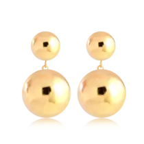 Brinco Bola Folheada a Ouro 18k