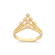Anel Com Pedras de Zircônia Folheado a Ouro 18k