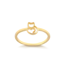 Anel Gatinho Folheado a Ouro 18k