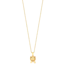Gargantilha Leãozinho Folheada a Ouro 18k