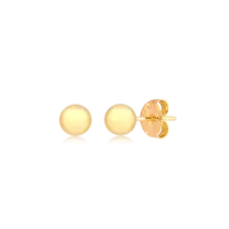 Brinco Bolinha Lisa 3mm Folheado a Ouro 18k