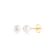 Brinco Pérola 0,7mm Com Pedra de Zircônia Folheado a Ouro 18k