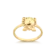 Anel Leãozinho Com Pedra de Zircônia Folheado a Ouro 18k