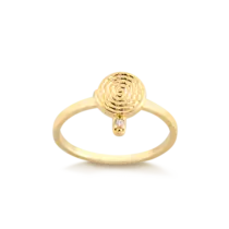 Anel Pirulito Com Pedra de Zircônia Folheado a Ouro 18k