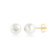 Brinco Pérola 1mm Com Pedra de Zircônia Folheado a Ouro 18k