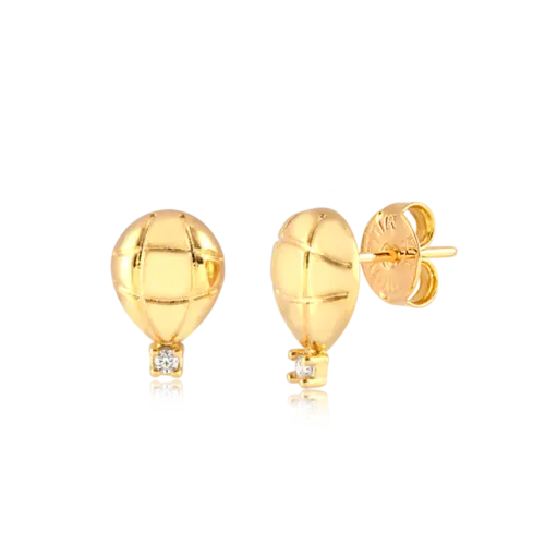 Brinco Balãozinho Folheado a Ouro 18k