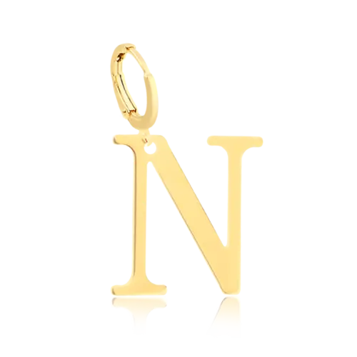 Pingente Liso Letras Folheado a Ouro 18k
