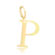 Pingente Liso Letras Folheado a Ouro 18k