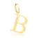 Pingente Liso Letras Folheado a Ouro 18k