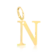 Pingente Liso Letras Folheado a Ouro 18k