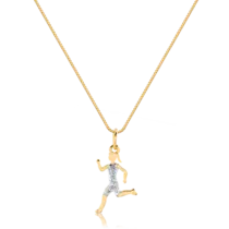 Pingente Corredora Folheado a Ouro 18K