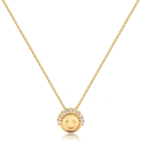 Pingente Menino Cravejado em Zircônia Folheado a Ouro 18K