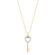 Pingente Chave com Coração Cravejado de Zircônia Folheada a Ouro 18k