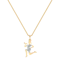 Pingente Fitness Folheado a Ouro 18K