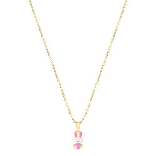 Gargantilha Infantil Coelho Folheada a Ouro 18k