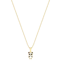 Gargantilha Infantil Urso Panda Folheado a Ouro 18k