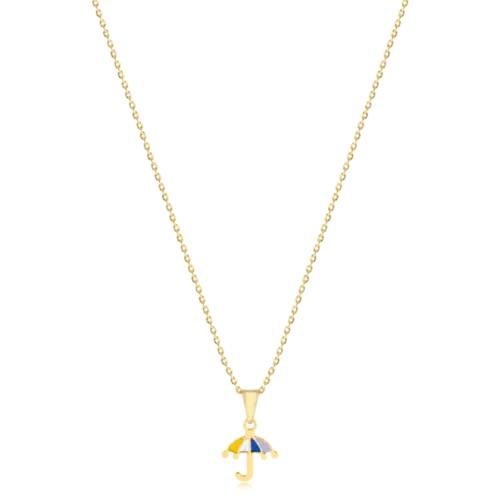 Gargantilha Infantil Guarda-Chuva Folheada a Ouro 18k