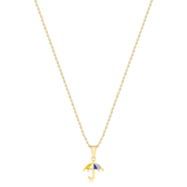 Gargantilha Infantil Guarda-Chuva Folheada a Ouro 18k