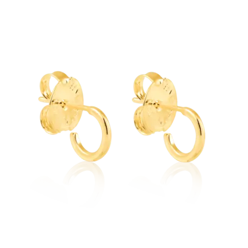Argola Lisa Aberta Folheada a Ouro 18k
