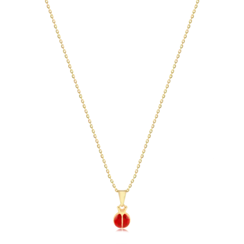 Gargantilha Infantil Joaninha Folheada a Ouro 18k