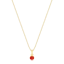 Gargantilha Infantil Joaninha Folheada a Ouro 18k