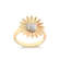 Anel Margarida Com Zircônias Folheado a Ouro 18k