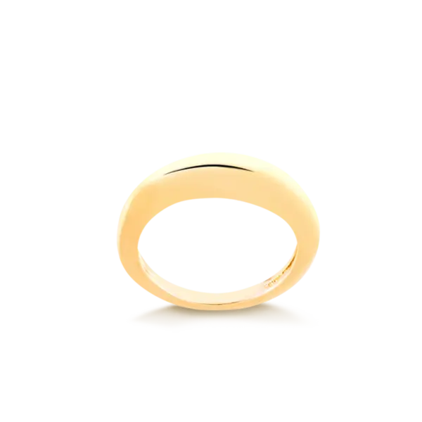 Anel Liso Folheado a Ouro 18k