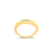 Anel Liso Folheado a Ouro 18k