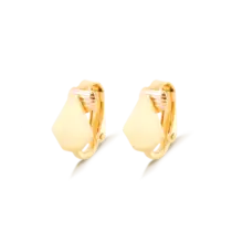 Brinco Pressão Triangular Liso Folheado a Ouro 18k