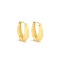 Argola Click Lisa 16X11 Folheada a Ouro 18k