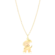 Pingente Pet Cão Com Pedras Cravejadas Folheado a Ouro 18k