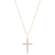 Pingente Cruz Com Pedras de Zircônias Cristal Folheado a Ouro 18k