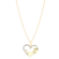 Pingente Coração Gatinho Cravejado Folheado a Ouro 18k