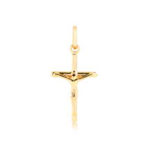Pingente Crucifixo Folheado a Ouro 18k