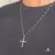 Pingente Crucifixo Com Pedras de Zircônias Folheado a Ouro 18k
