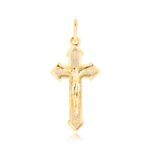 Pingente Crucifixo Folheado a Ouro 18k