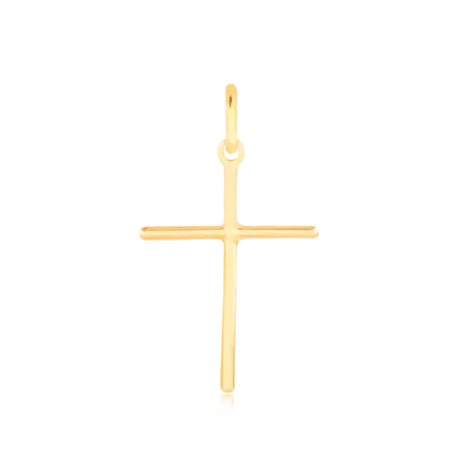 Pingente Cruz Palito Folheado a Ouro 18k