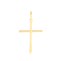 Pingente Cruz Palito Folheado a Ouro 18k