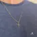 Pingente Cruz Palito Folheado a Ouro 18k