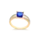 Anel Zircônia Quadrada Aro Cravejado Folheado a Ouro 18k