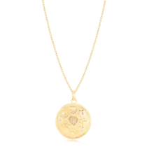 Pingente Pet Pata e Coração Com Pedras Cravejadas Folheado a Ouro 18k