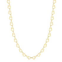 Gargantilha Corações Vazados Folheada a Ouro 18k
