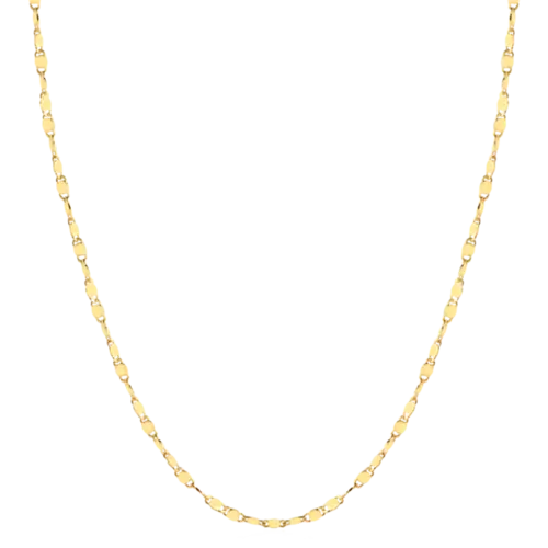 Corrente Mini Piastrini Folheada a Ouro 18k