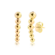 Brinco Curvo Bolinhas Lisas Folheado a Ouro 18K