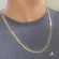 Corrente Elo Grumet Largo Folheada a Ouro 18k