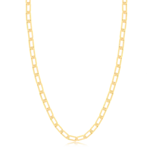 Corrente Elos Achatados Folheada a Ouro 18k