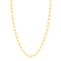 Corrente Elos Achatados Folheada a Ouro 18k